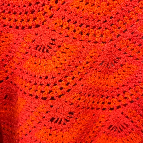 Vibrant Orange Crochet Swim Cover-Up - Picture 7 of 9